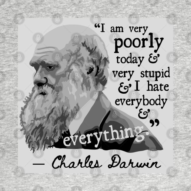 Charles Darwin Portrait and Quote by Slightly Unhinged